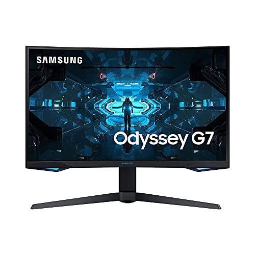 サムスン SAMSUNG 32インチ オデッセイ G7シリーズ WQHD (2560x1440) カーブゲーミングモニター 240Hz 1ms HDMI G-Sync FreeSync Premium Pro LC32G75TQSNXZA