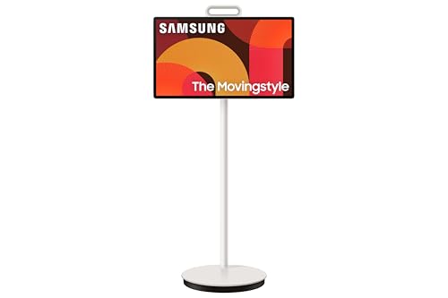 サムスン Samsung 27インチ クラス QHD LSM7F The Movingstyle ポータブルスマートタッチスクリーン(2025年モデル、UN27LSM7)取り外し可能でロール可能なスタイル、内蔵バッテリー、NQ4 AI Gen2プロセッサ、Motion Xcelerator 120Hz。 UN27LSM7FAXXZA
