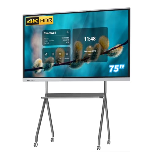 TouchWo 75 インチのタッチスクリーンのモニター、i7 8GB+512GB、二重システム、オフィス、教室のための 4K 相互 Whiteboard のオールインワンの接触パネルの PC JPRZB75WC
