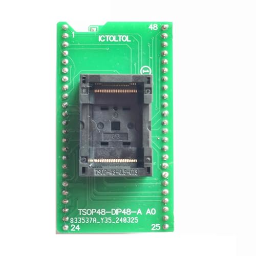 ICTOLTOL tsop48 to dip48ソケットアダプタ、純正XELTEK tsop48 to DIP 48 TSOP 48 USBプログラマアダプタソケット LYSB01IBD0L9C-CMPTRACCS