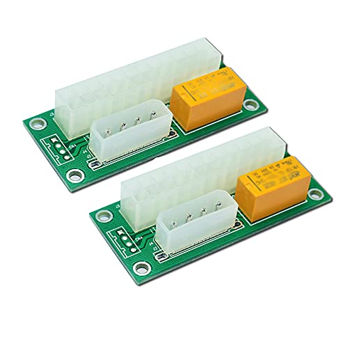 Thsion デュアル PSU コネクター マルチ電源アダプター 同期スターター デュアル電源コネクタ Molex 4ピン 2個パック