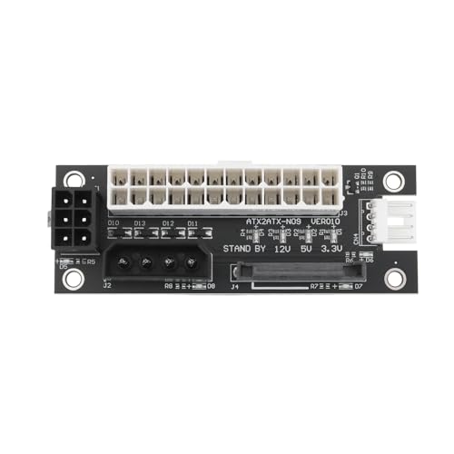 ECSiNG 4 in 1 24ピン マルチ電源アダプター モレックス 4ピン/SATA/ATX 6ピン/4ピン PSU グラフィックスカード ハードドライブと冷却ファン用 645-EB