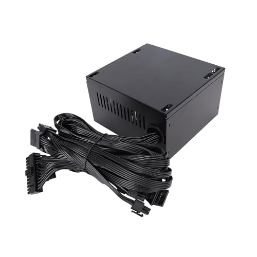 Acogedor ATX 600W PC電源、4+4ピンコネクタを備えたATX電源、ファンを自動的に調整し、ビスタの勝利10のシングル12VレールゲームPSUを調整します Acogepoes7h0ity