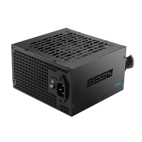 SAMA 650W ATX 3.1電源、80+ブロンズ認証、PCIe 5.1 450Wサポート、非モジュラー、120mm静音温度制御ファン、アクティブPFC、ゲーミングPC/ワークステーション用3年保証 BTX-650-1BA3