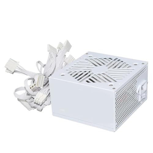 EMNXSDKT 互換性がありますJULONGFENGBAO ホワイト ATX 650W ゲーム電源、デスクトップ PC 用 800W ピークの 110-230V 低ノイズ PSU と互換性があります。