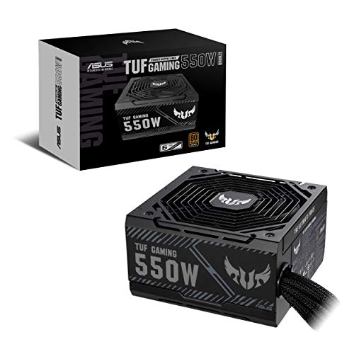 ASUS TUF GAMING 550W ブロンズ PSU 電源 (Axial-tech ファンデザイン デュアルボールファンベアリング 0dBテクノロジー 80 PLUSブロンズ認証 80cm 8ピン CPUコネクタ TUF GAMING 550B