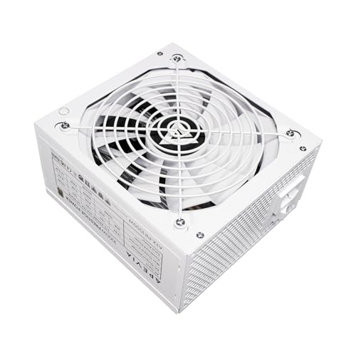 Apevia ATX-PR1000W-WH PCIE 5.0 & ATX 3.0 プレステージ 1000W 80+ ゴールド定格、PCIE 5.0 / Gen 5 12VHPWR コネクタ アクティブ PFC ATX ゲーミング電源 ホワイト