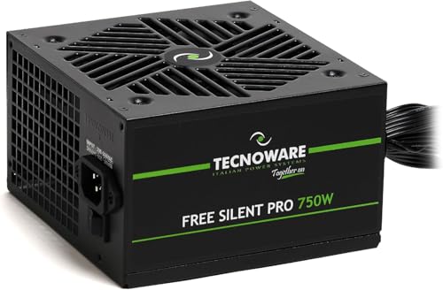 Tecnoware Power Systems Tecnoware フリーサイレントプロ750電源 NVIDIA GeForce GTXグラフィックスカード搭載の高度なPC用 - RTX、サイレントファン、PCI-Eコネクタ、CPU 4+4、SATA、Molex。