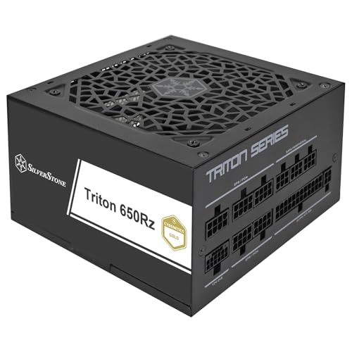 SilverStone Technology Triton 650Rz - Cybenetics Gold 650W ATX 3.1 & PCIe 5 完全モジュラー ATX 電源、SST-TR650R-GM SST-AX0650FCGD-7QH