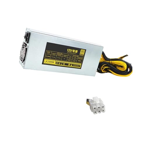 Vdaxvme 3600W 3300W 3000W シングルチャンネル 12V 15x6ピン サーバー電源 静音 ミュート 冷却 ゲーミングPC電源
