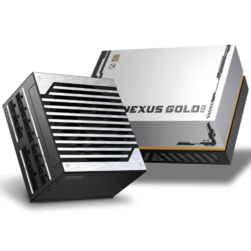 Golden Field 1050W 電源、Cybenetics Platinum ATX 3.1 PCIe 5.1 完全モジュラ PSU、LLC+ DC-DC+ アクティブ PFC+ ECOモード、1000ワットゲーミングPC PSU ネイティブ12V-2x6ケーブル付き RTX 5080 RX 7900 XTX用 NX1050