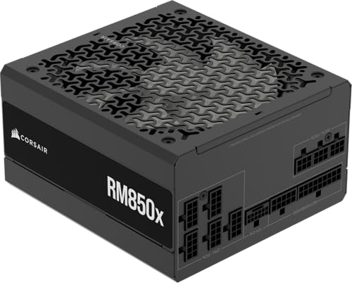 CORSAIR RM850x 完全モジュラー低ノイズATX電源 – ATX 3.1準拠 – PCIe 5.1サポート – Cybenetics Gold Efficiency – ネイティブ12V-2x6コネクタ – ブラック CP-9020270-NA