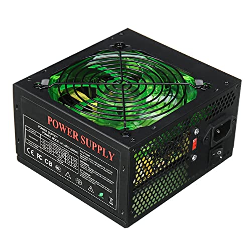 XiaomeiHan PC電源 1000W電源120mm LEDファン24ピンPCI SATA ATX 12Vコンピュータ電源 ATX電源 (色 : Black, Size : 15x14x8.5cm)