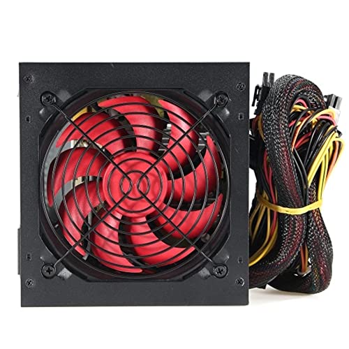 XiaomeiHan PC電源 80.0W PC.インテルの電源 AMD PC 12V ATX SLI PCI-E 12cmファン ATX電源 (色 : Black, Size : One size)