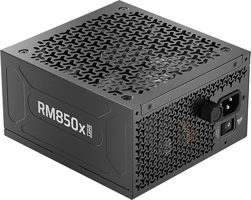 CORSAIR RM850x Shift (2025) 完全モジュラーATX電源 – モジュラーサイドインターフェイス、ネイティブ12V-2x6ケーブル、ATX 3.1 & PCIe 5.1、ファン速度制御、105°C定格コンデンサ、Cybenetics Gold – ブラック CP-9020299-NA