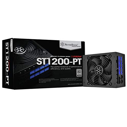 【平行輸入品】SilverStone Technology ST1200-PT 80 Plus Platinum 1200W Fully Modular ATX/PS2 Power Supply SST-ST1200-PT-X Black