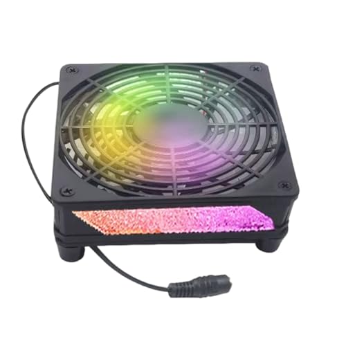Whoasyst 120mm 12V 冷却ファン ポータブル LED ライト付き タブレット HDTV レシーバー ルーター コンピューターキャビネット LED ゲーム用