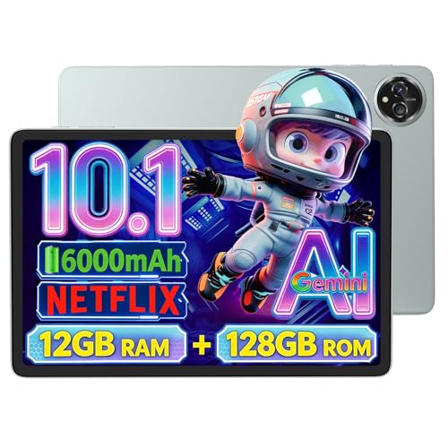 Azeyou タブレット 10インチ Wi-Fiモデル 8時間視聴可能 WidevineL1 Netflix対応 8コアCPU サクサク動作 Android タブレット 実装128GBメモリ+1TB拡張｜アプリや動画等たっぷり保存可能｜持ち運び楽々軽量型 落ち着いた金属製ボディ｜シンプルなデザイン｜OTG+GMS認証+無線投影｜ギフトも最適