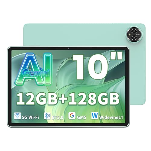 Azeyou 【Azeyou タブレット 10インチ Wi-Fiモデル】 Android タブレット 128GBメモリ+SDカード1TB拡張 高性能8コアCPU ディスプレイ/動画視聴、電子書籍、軽いゲーム、お仕事、お子様の学習など最適/ 6000mAh大電池 12時間利用可能/5G Wi-Fi/BT5.0/顔認識/Widevine L1対応/GMS/GPS/PSE認証/OTG/画面分割/無線投影 T606