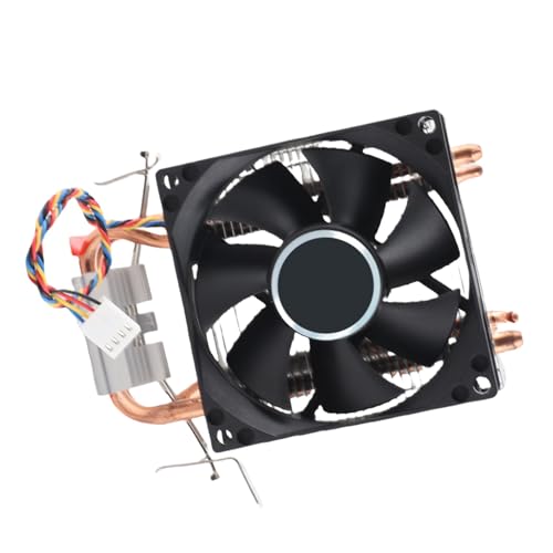 J-ouuo ミニ CPU クーラー高エアフロー低ノイズファンラジエーター LGA1156/1155/775 FM1/AM3+/AM3/2+/2 用、耐久性のある合金ベアリング、8cm ファン、効率的な熱放散 J-ouudjnx1gf29w