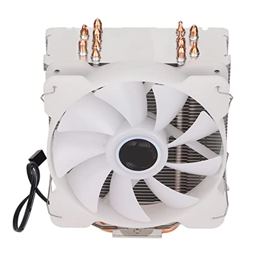 SIXRUN CPUファン、RGB照明6ヒートパイプインテルLGA1151用インテルLGA1151用インテルLGA775用インテルLGA1150用CPUクーラー(シングルファン)