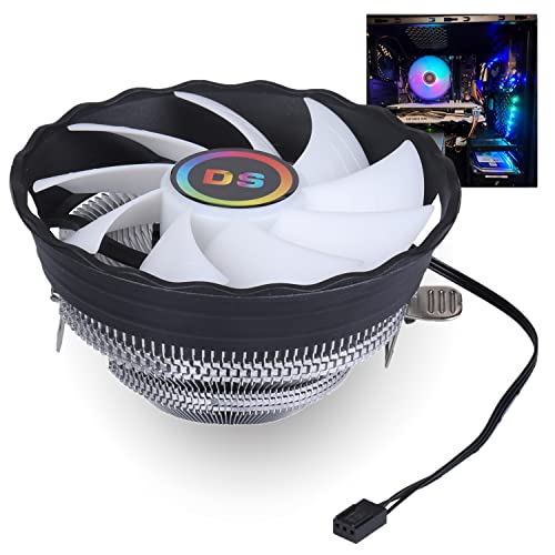 【並行輸入品】 DS 1900RPM CPUクーラー 120mm アルミニウム押出CPU冷却ファン コンピュータケース用 LEDファン Intel LGA 1155 1151 775 1366用 (Axis Rainbow