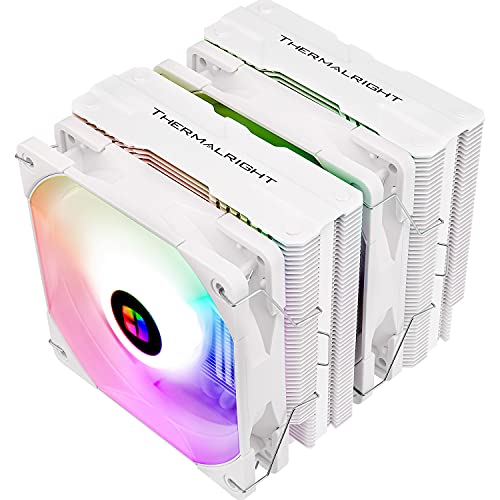 THERMALRIGHT Peerless Assassin 120 ホワイト ARGB CPU エアクーラー ヒートパイプ 6本 TL-C12W-S PWMファン アルミニウムヒートシンクカバー AGHPテクノロジー AMD AM4/AM5/Intel LGA 1700/115X/1200/2011/1851用 PA120 White ARGB-D2
