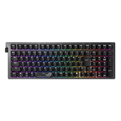 ASUS 【Amazon.co.jp限定】ASUS ROG Strix Morph 96 Wireless Gaming Keyboard ブラック / 96%レイアウトゲーミングキーボード/日本語配列/メカニカルスイッチ/スピードタップモード/ホットスワップ対応/エルゴノミクス/トライモード接続/ABS/ブラウザ上で設定が可能/国内正規品