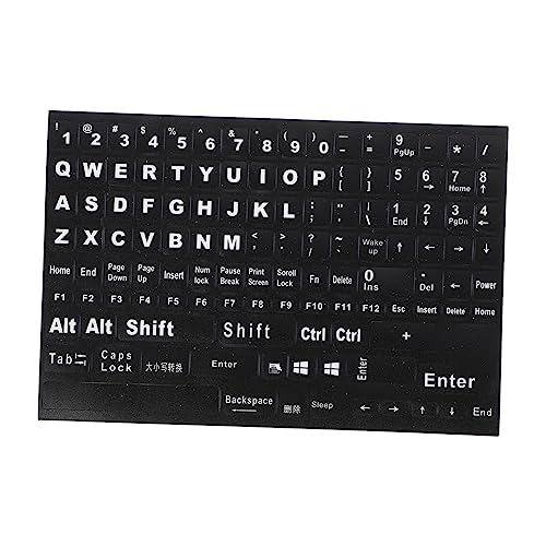 FRCOLOR 英語キーボード交換用ステッカー 1シート ノートパソコン パソコン用 キーボード文字ステッカー 黒 PVC素材 取り付け簡単 はがしやすく り残りなし アルファベット補修用 U1139719QWK