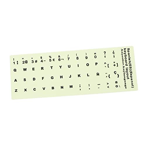 Mobestech 蛍光文字キーボードステッカー 大きな文字のキーボードステッカー 暗闇光る 蓄光シール 剥がして貼るだけ 残さず 1枚 SXZ22WXR30B33LPZE1XPBY7O