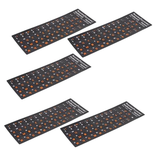 HOMSFOU 5シーツ枚語キーボードステッカー キーボード文字交換用デ マット仕上げで滑りにくい 耐久性のあるコンピューターアクセサリー デスクトップやノートに対応 MDP5A7B4700UHT07WVCDO2DX