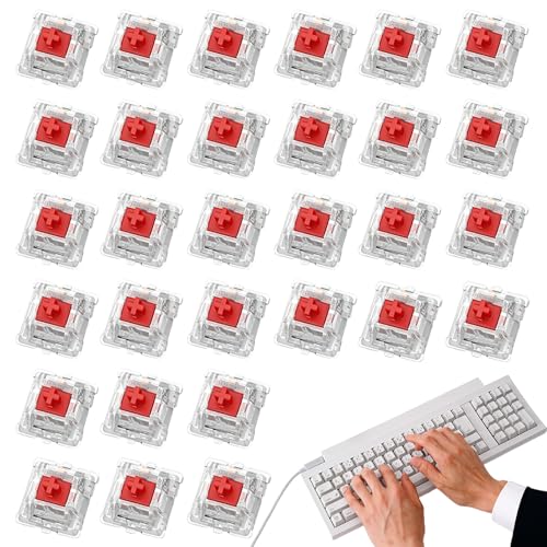 メカニカルキーボードのスイッチ3ピンキーボードダストドストスイッチMXメカニカルゲームと互換性 レッド CIYソケットキースイッチ SMD 3ピン 細ピン MXスイッチ互換 RQ057RN033JSRLK5