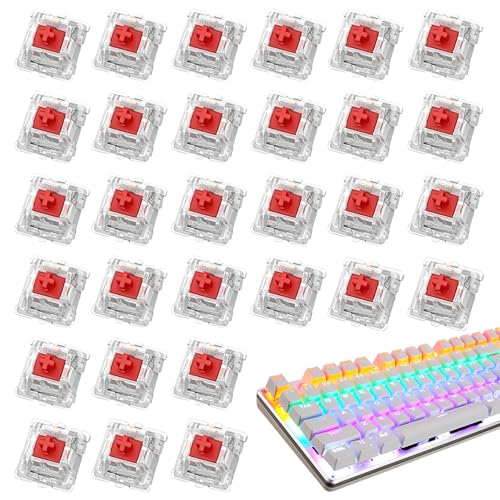 メカニカルキーボード交換軸-Switchキット用のDIYキー|滑らかなタイピングを備えたクロスシャフトスイッチ、ゲームゲーム、オフィスのレスポンシブフィードバック、カスタムキーボードの修理とビルドのアクセサリー QPRS57JX376AIRQT