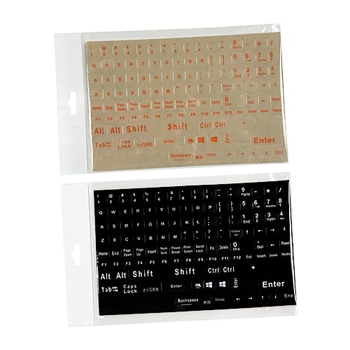 Veemoon ノートパソコン や コンピューター用のキーボード マーキングシール 2枚セット PVC素材 キーボード保護し 清潔に保つ 201F086BF7MVQ45F2805L60