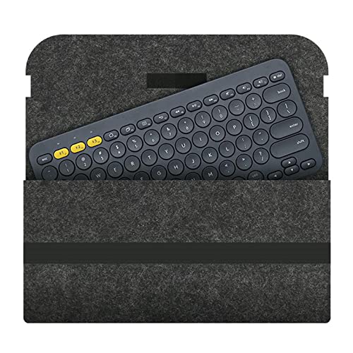 Rulbelok 新しいキーボードスリーブ保護ストレージキャリングケースアンチショックウールフェルトトラベルバッグ K380 K480 ワイヤレスキーボード Aptop とキーボードバッグバッグ K380 K480 スリーブケースカバーウールフェルトストレージ