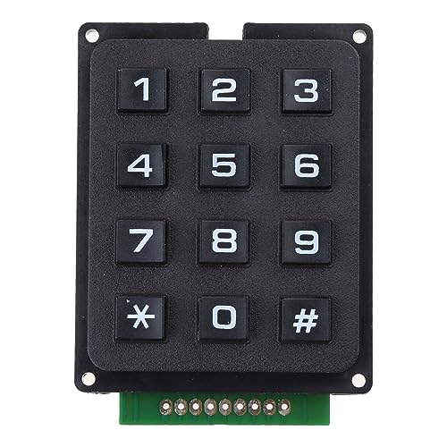 FGDTREE 3x4マトリックスボタンキーボードキーパッドアレイユニットABS 3x4 12メンブレン。