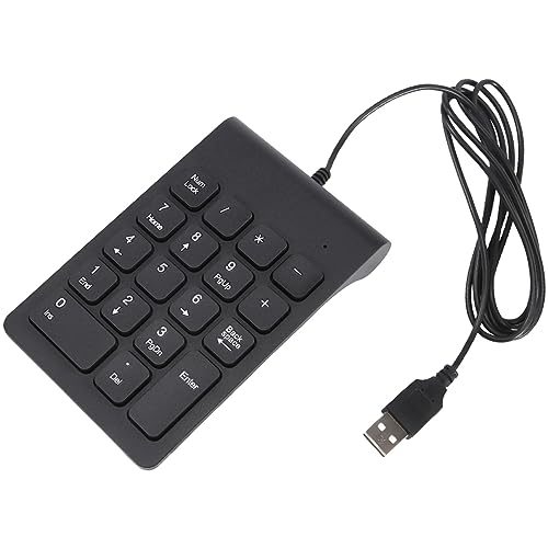 Mujapen [Mujapen] ミニUSB有線数値キーパッドテンキー、18キーデジタルキーボード、会計テラーラップトップ、 Android、ノートブック、タブレット、PC（ブラック）