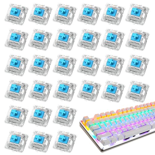 キーボード メカニカルキーボード、交換用軸、DIYキークロス、30pcsメカニカル、キーボードタイピングアクセサリー、カスタムビルドコンポーネント、タイピングDIYセットアップ用の精密キーメカニズム。 POT8RG7EJKDOFYIB