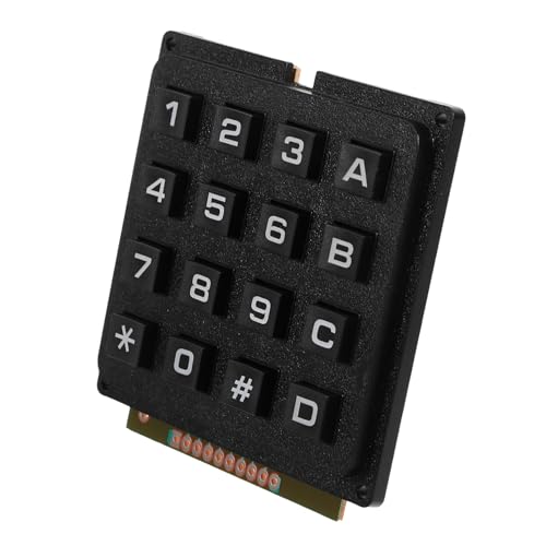 PLAFOPE ユーザーフレンドリータクタイル感のある16キー配列のマトリックスキーボードモジュールプラ製工業用キーパッド黒色対応産業環境向け