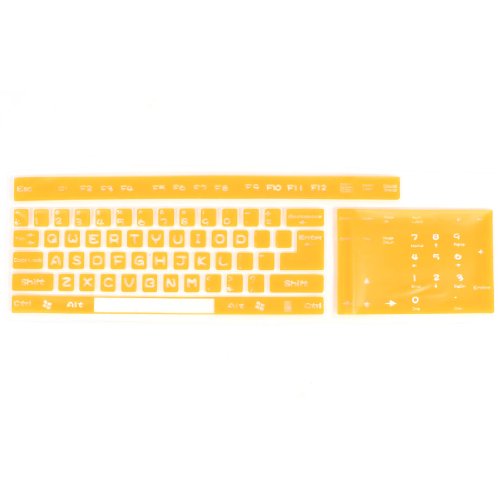 Ruilogod シリコン オレンジ イエロー フルサイズ デスクトップ キーボード フィルム 45cm x 13.5cm (id: 115 705 dfe 08e b80 115705dfe08e2b805a0866cc37457f