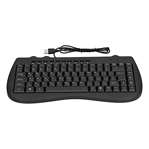 Shanrya PCキーボード、人間工学的に調整可能デスクトップコンピュータ用ラップトップ用の有線キーボードを使用するだけ(アラビア語) Shanrya3tig9kohsa5282-12