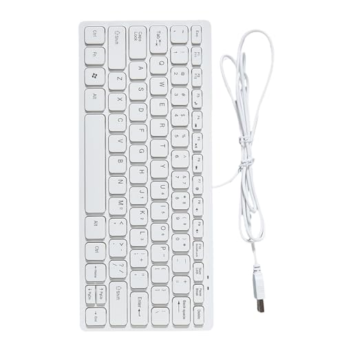 Tertioi USB 有線ミニチュア キーボード 78 および人間工学に基づいたデスクトップ コンピューターおよびラップトップ用ポータブル ビジネス キーボード