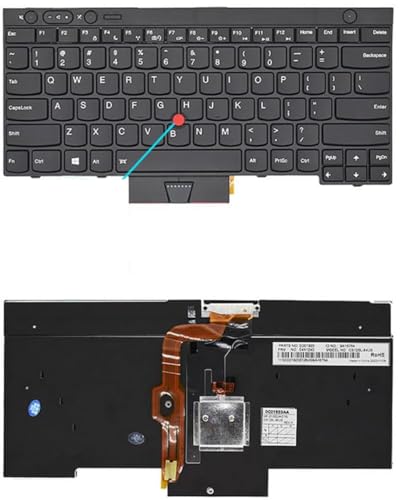 shangpin [ライト付き] 交換用ノートパソコンのキーボード 適用します Lenovo Thinkpad T430 T530 L530 X230I L430 W530 T430S T430I ノートパソコンのキーボード交換