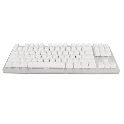 Yitre コンピュータのキーボード、タイプ C ガラス パネル 87 キー メカニカル キーボード ストレージ メモリ (ブルースイッチ) Gindqo6kegv30u-11