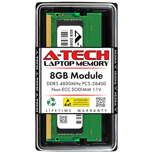 A-Tech 8GB RAM HP ProBook 445 G11 465 G11 ノートパソコン PC | DDR5 4800MHz PC5-38400 SODIMM 1.1V 262ピン ノンECC SO-DIMM メモリアップグレード