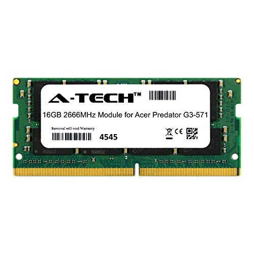 A-Tech 16GB Module for Acer Predator G3-571 Laptop ＆ Notebook Compatible DDR4 2666Mhz Memory Ram (ATMS316800A25832X1)