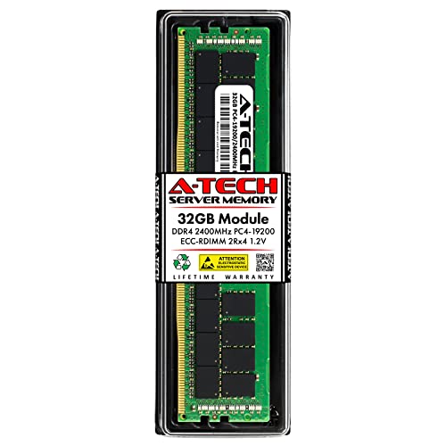 A-Tech 32GB RAM 交換用 HPE 805351-B21 819412-001 809083-091 | DDR4 2400MHz PC4-19200 ECC RDIMM 2Rx4 1.2V レジスタードDIMM 288ピンメモリ Apollo ProLiant Gen9 Server対応 バーズ 805351-B21-ATC