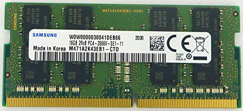 サムスン 16GB DDR4 2666MHz PC4-21300 1.2V 2Rx8 260ピン SODIMM ノートパソコン RAM メモリモジュール M471A2K43EB1-CTD