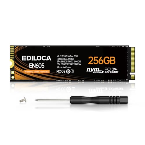 Ediloca M.2 2280 NVMe 256GB｜EDILOCA EN605 ×4 NVMe1.3 3D TLC フラッシュ搭載 ノートパソコンとデスクトップパソコン に対応