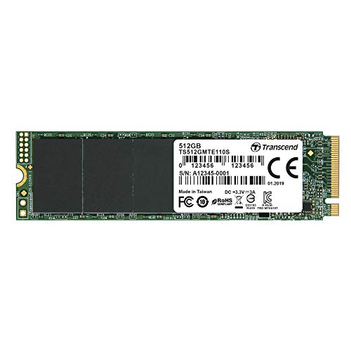 Transcend M.2 2280 NVMe 512GB｜Transcend TS512GMTE110S Type2280 ×4
